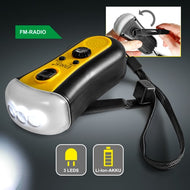 Eaxus LED Dymano lygte med FM-radio